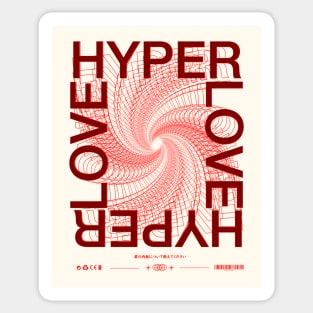 Hyper Love Streetwear Red Design Sticker